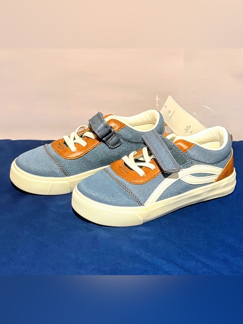 Carter’s Xander Boys’ Blue Canvas Sneakers – Size 12M